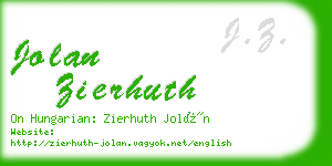 jolan zierhuth business card